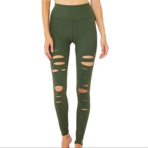 ALO yoga ripped warrior leggings